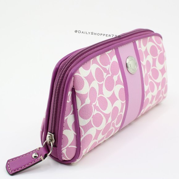 Coach Pink / Purple Cosmetic Pouch - Picture 2 of 6